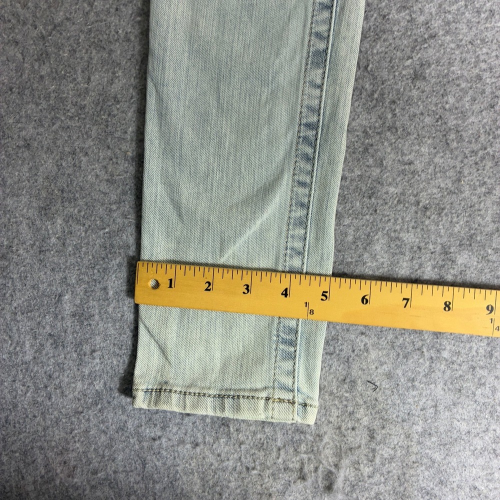 Seven7 Tummyless High Rise Skinny Jeans Light Wash Distressed Women Size 2 27x29 - Picture 7 of 10